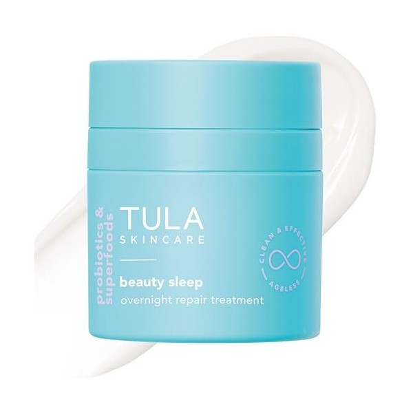 TULA Probiotic Skin Care Beauty Sleep Overnight Repair Treatment | Ageless is the New Anti-Aging, Night Cream, Contains Na...