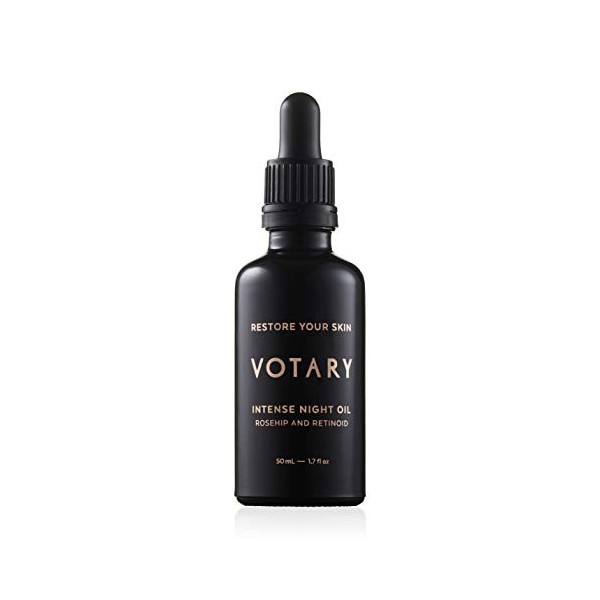 Votary Intense Night Oil, Rosehip and Retinoid 50ml Crème Jour et Nuit
