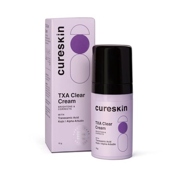 Cureskin Sérum TXA, Sérum visage à lacide tranexamique, à lacide kojique et à lalpha-arbutine pour une peau éclatante, un Cr...