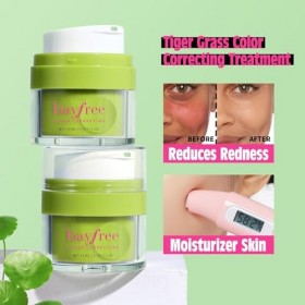 bayfree Cica Tiger Grass Color Correcting Treatment, Hydratant Teinté pour Visage, Anti-Rougeurs, Couvrance Longue Durée, ave