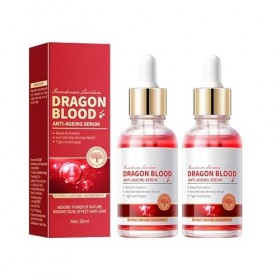 2PC Sérum Anti Rides Dragon Blood, Facial Serum, Sérum De Sang De Dragon, Hydratation Nourrissante, Éclaircit le teint, Lisse