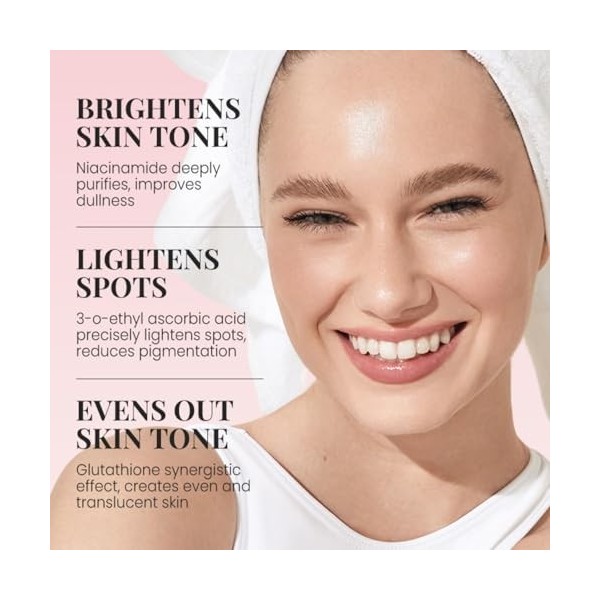 Lot de 2 sérums rayonnants 30 ml - Sérum rajeunissant et hydratant pour le visage - Nourrissant intensément - Favorise une 