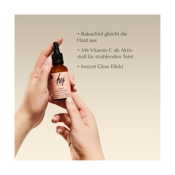 Glow Boosting Face Sérum 30 ml pour peaux impures, grasses et mixtes, effet brillant instantané et booster la peau, teint é