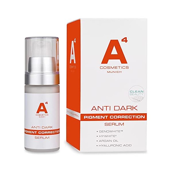 Sérum A4 Anti Pigment Correction - Sérum éclaircissant contre lhyperpigmentation liée à la lumière et à lâge - 30 ml - Cosm