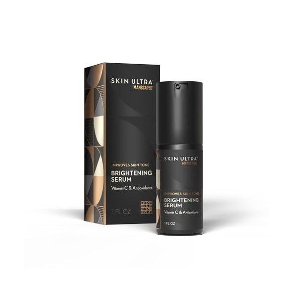 MANSCAPED® Skin Ultra™ Sérum Éclat Visage - Sérum à la Vitamine C pour Homme, Formulé pour Unifier le Teint et Atténuer lApp