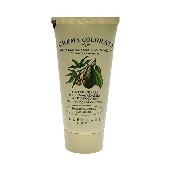 LErbolario Crème de jour teintée Macadamia et Avocat Nuancé Amande N°1 50 ml