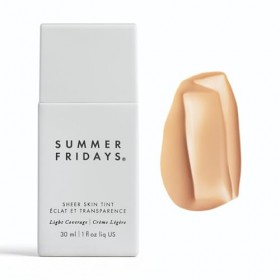 Summer Fridays Sheer Skin Tint - Hydratant avec de la couleur et de lacide hyaluronique - Aide à réduire le teint irrégulier