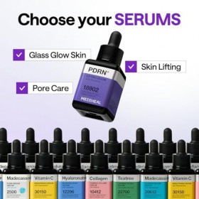 Mediheal Pdrn Sérum lifting avec sérum coréen squalane pour le visage pour un teint naturellement éclatant, affine les pores,
