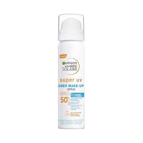 Garnier Ambre Solaire Super UV Over Maquillage Spray SPF 50+ Crème Jour et Nuit