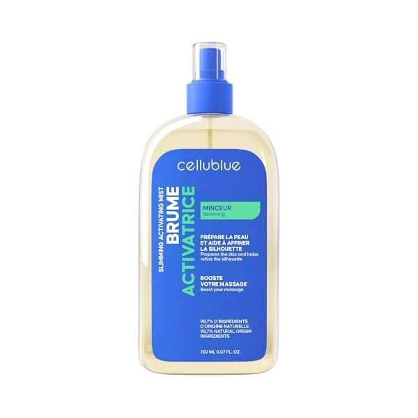 Brume Activatrice Minceur Cellublue – Amplificateur Naturel Brûleur de Graisse – Spray Amincissant avec Ginkgo et Wakamé – Co