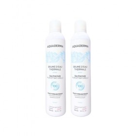 Aquaderma Brume Eau Thermale Lot de 2x300ml - Apaise et Adoucit la Peau - 100% Ingrédients Naturels - Enrichie en Sels Minéra