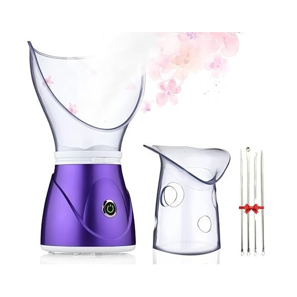 Apstour FS 60 Purple Sauna facial, vaporisateur facial pour les soins cosmétiques du visage, ouvre les pores et hydrate, vape