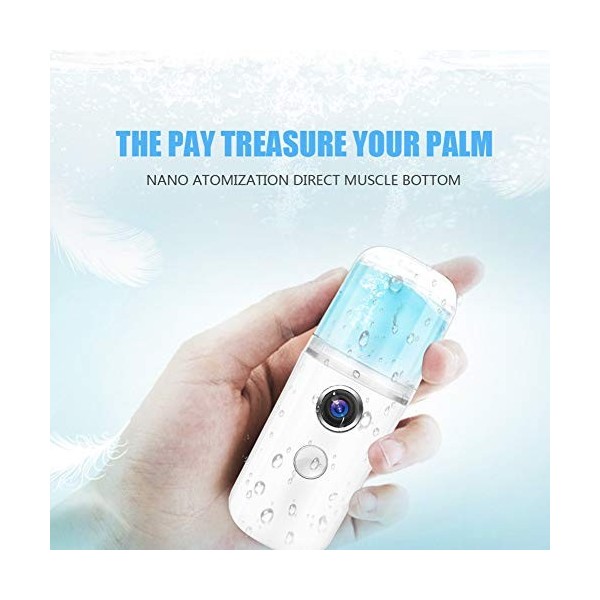 LetCart Pulvérisateur Facial Nano, 30ml USB Vaporisateur Nano Handy Atomisation Mister Face Vaporisateur de brume hydratante 