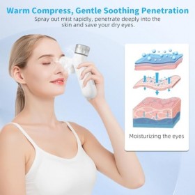 Vaporisateur à vapeur pour les yeux secs, nano-brume chauffante avec modes de compression chaude et froide, machine de thérap
