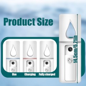 Tomedeks Nano Pulvérisateur Facial Rechargeable, Mini Vaporisateur Portable, Hydratant, Soin de la Peau, Vapeur Visage, Idéal