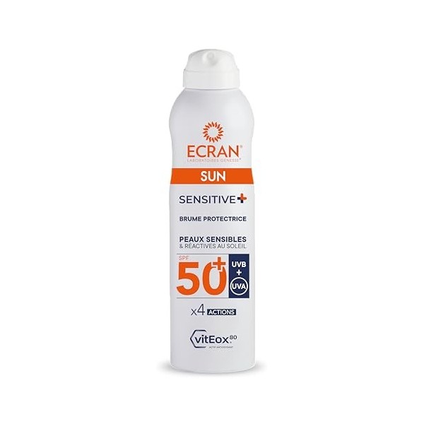 ECRAN® - Brume Protectrice Peaux Sensibles - Très Haute Protection - Technologie vitEox80 - Vitamine E - Protection UVA, UVB,...