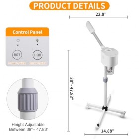 Vapeur facial professionnel, vaporisateur à brume chaude avec ozone, vaporisateur pour le visage Vaporizador pour esthéticien