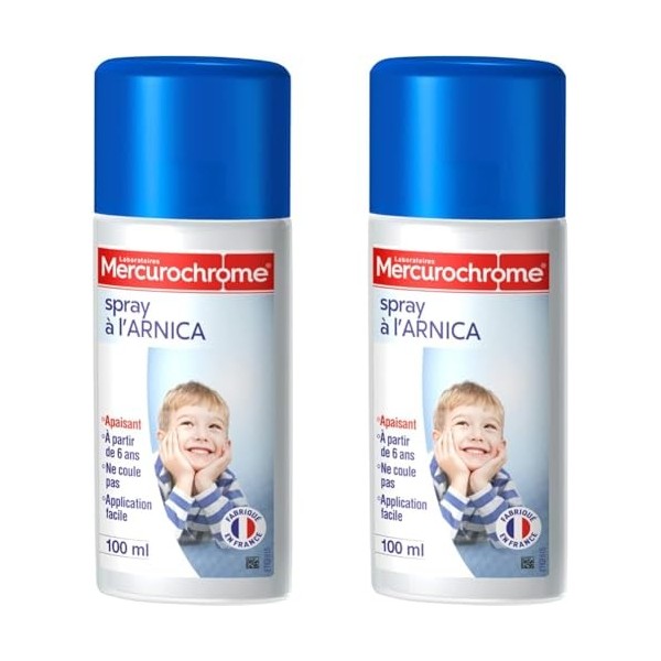 MERCUROCHROME - Spray à lArnica - Apaise la Peau - Sensation de Fraîcheur et de Bien-Être - Application Facile - Dès 6 ans - ...