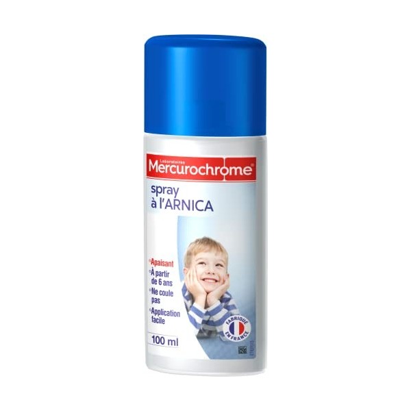 MERCUROCHROME - Spray à lArnica - Apaise la Peau - Sensation de Fraîcheur et de Bien-Être - Application Facile - Dès 6 ans - ...