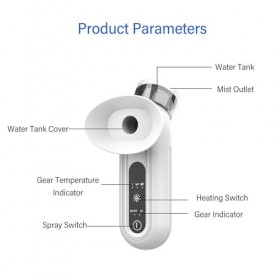 Nano Mist Pulvérisateur, Nano Eye Mist Pulvérisateur Appareil à Vapeur pour Yeux Secs et Visage Compresse Chaude Rechargeable