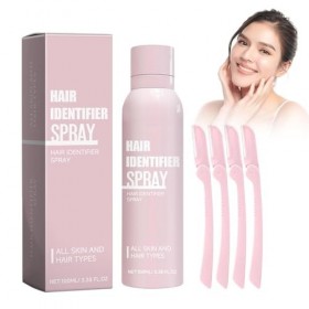 Spray de reconnaissance des cheveux pour le rasage du visage, 100 ml, spray didentification des cheveux pour dermaplaning, s