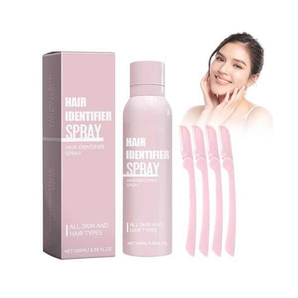 Spray de reconnaissance des cheveux pour le rasage du visage, 100 ml, spray didentification des cheveux pour dermaplaning, s