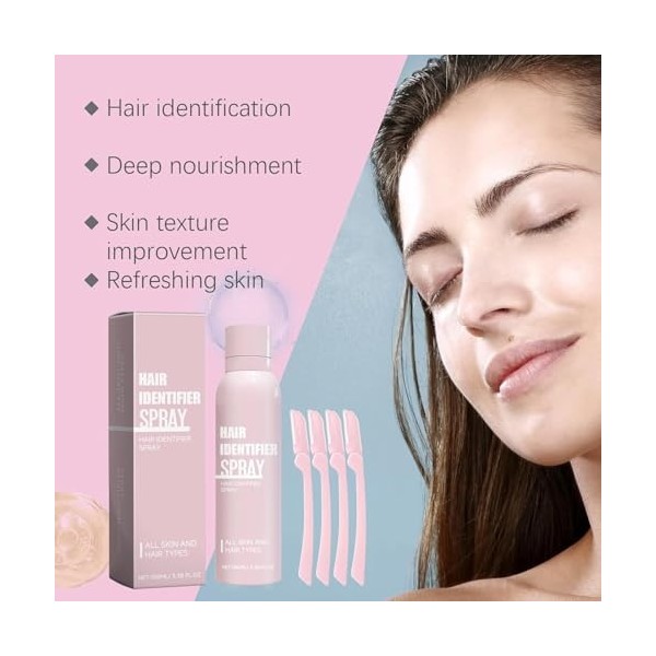 Spray de reconnaissance des cheveux pour le rasage du visage, 100 ml, spray didentification des cheveux pour dermaplaning, s