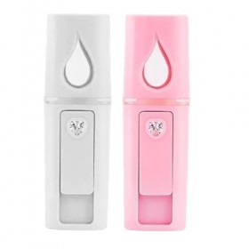 WUSJCOF 2 pièces Nano Humidificateur Facial, Portable Mini Brume, Brumisateur Eau Visage avec Conception de Miroir, Hydratant