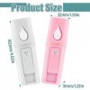 WUSJCOF 2 pièces Nano Humidificateur Facial, Portable Mini Brume, Brumisateur Eau Visage avec Conception de Miroir, Hydratant