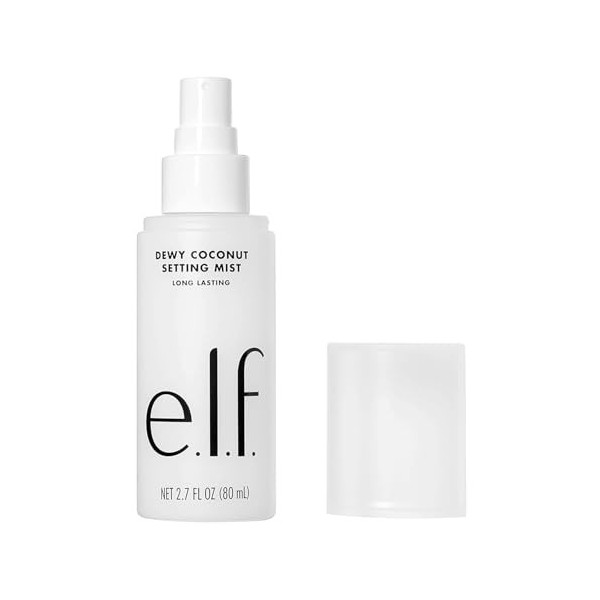 e.l.f. Dewy Brume fixante à la noix de coco, spray de maquillage, hydrate et revitalise la peau, 80 ml