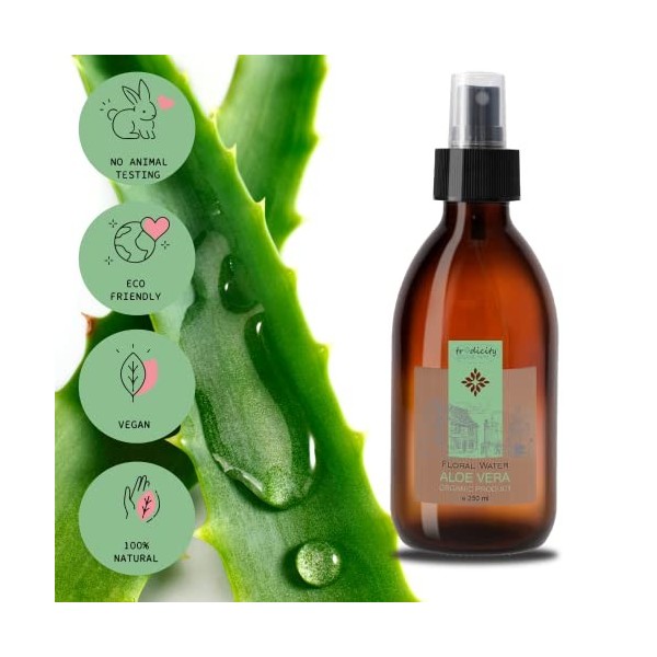 bleu & marine Bretania - Spray Bio dAloe Vera 250 ml | Soin Visage Adoucissant et Hydratant | S.O.S. Après Soleil | Après Ra