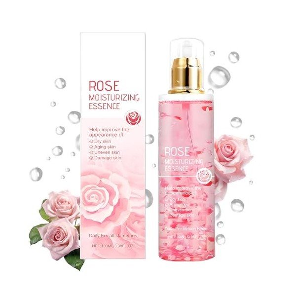 1 Pièce 100ml Eau De Rose Visage Eau De Rose Cheveux Douce Apaisante Elle Hydrate En Profondeur Laisse Peau Souple Éclatante