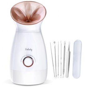 Wolady Vapeur Visage Vaporisateur Sauna 3 en 1,Spa Facial Chaude Nano Ionique Visage,Chauffe-Serviettes et Humidificateur, Ap