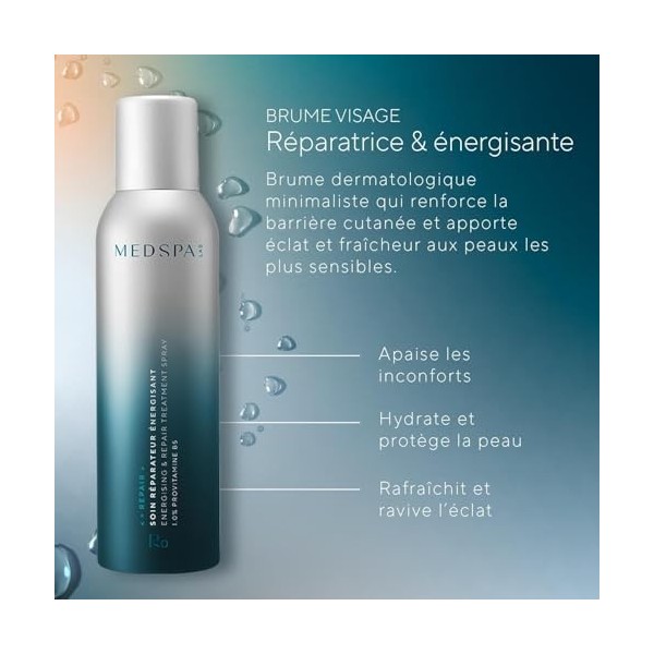 MEDSPA LABORATOIRES - R0 - Soin Réparateur et Énergisant - Visage & Corps - Provitamine B5, Eau de Source & Glycérine - Apais...