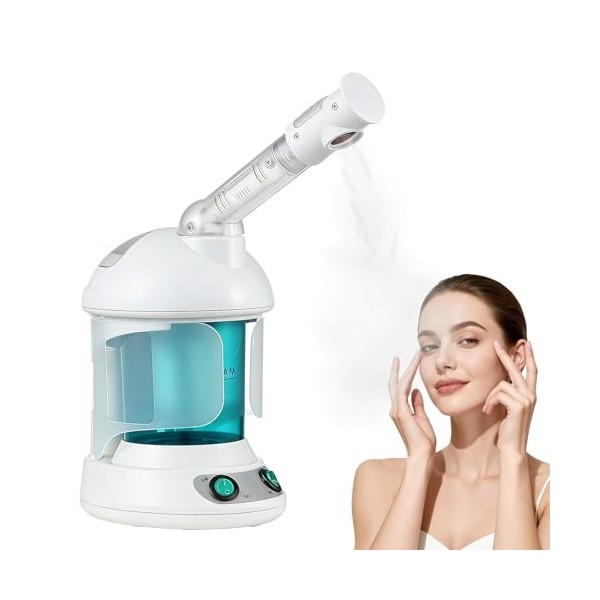 GBKDQQ Vapeur pour le visage : sauna facial nano ionique appareil à vapeur pour le visage, humidificateur chaud, vapeur pour 