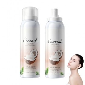 Lot de 2 sprays hydratants toniques pour le visage 150 ml x 2 pièces, hydratant, apaisant et réparateur pour la peau noix de