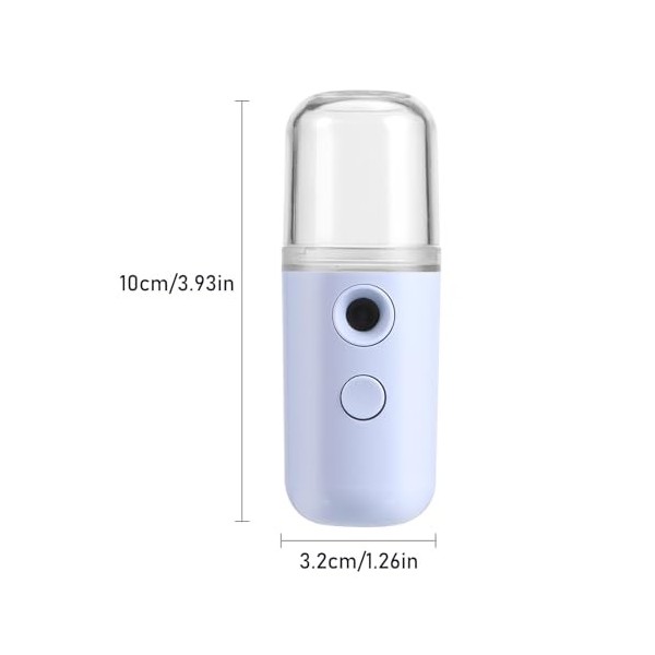 SAFIGLE Lot de 2 vaporisateurs nano pour le visage : portable, avec fonction de charge USB, hydratant pour les soins de la pe