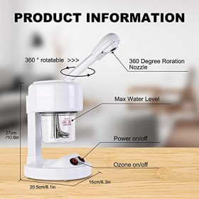 Buse réglable à 360 degrés pour le visage - Vapeur professionnel portable - Machine de nettoyage à la vapeur - Pour la maison