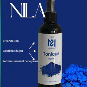Tonic au Nila du Maroc, Spray naturel biologique à base deau de Rose,de Damas,Nila organic et vitamine E, Hydratant, Éclairc
