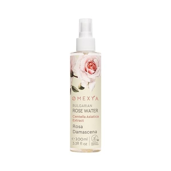 Omexya Rosa Damascena – Spray d’Eau de Rose Naturelle 100 ml avec Acide Hyaluronique – Tonique Visage & Brume Rafraîchissante...