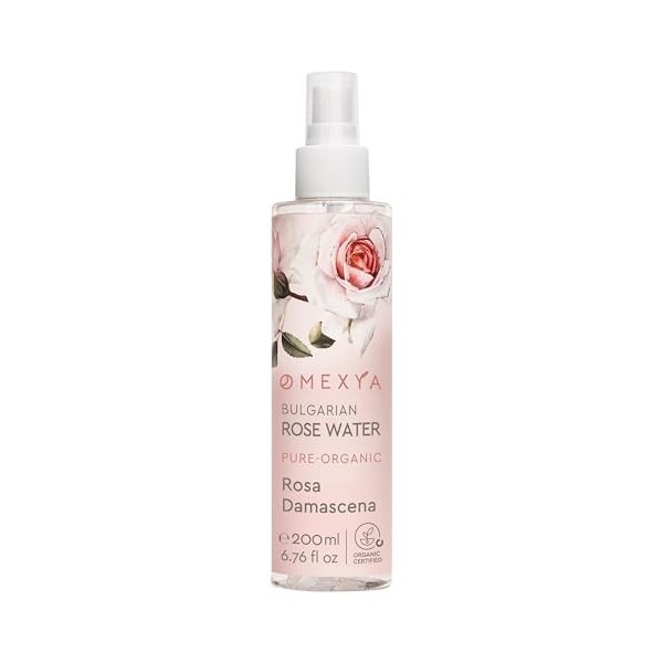 Omexya Rosa Damascena – Spray d’Eau de Rose Naturelle 100 ml avec Acide Hyaluronique – Tonique Visage & Brume Rafraîchissante...