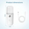 Nano Humidificateur Facial Mini Vapeur de Brume de Visage Portable Vaporisateur de Brume à Main, 30ml USB Vaporisateur Nanopo