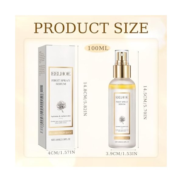 Spray Serum Sérum en Spray Aromatique à la Truffe Blanche,Brume pour le Visage,Brume Hydratante pour le Peau Radieuse,Soin de
