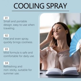 Spray Rafraîchissant 50ml Parfait Pour Lété – Brumisateur Visage & Corps à La Menthe Fraîche, Idéal Randonnée, Sport, Voyage