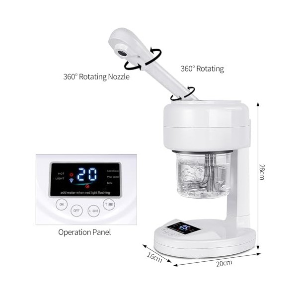 Vapeur Visage Vaporisateur Sauna Spa Facial Chaude Nano Ionique, Visage Steamer Humidificateur Appareil Outils Nettoyage Pore