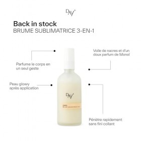 DAY+ | Brume Sublimatrice | Brume hydratante pour le corps | Hydrate & apaise | 99,3% d’actifs naturels | Parfum Monoï | Parf