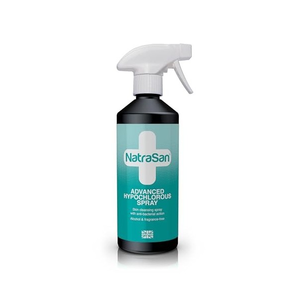 NatraSan Spray Hypochloreux Avancé, Nettoyant pour la Peau Sans Alcool et Sans Parfum, 500ml Crème Jour et Nuit