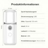 Zerodis Nano Facial Portable Pulveriser USB Charging Folder for Hydratation - Mini Taille, Nano Aerosol Technology, High Volu...