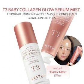 PESTLO T3 Baby Collagen Sérum Glow Mist pour tous les types de peau avec collagène végétalien et ingrédients stimulant lélas