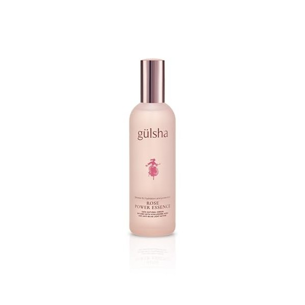gülsha Rose Power Essence Spray pour le visage à leau de rose et à lacide hyaluronique